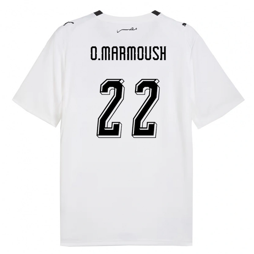 Danxen Pánské Egypt Omar Marmoush #22 Bílá Šedá Černá Daleko Hráčské Dresy 26-28 Dres