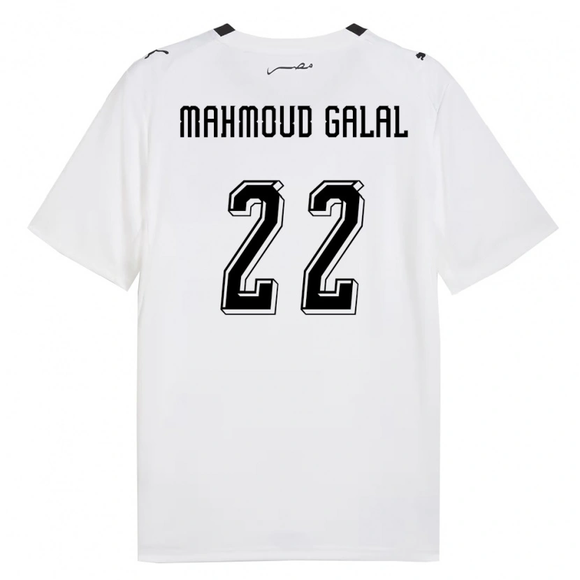 Danxen Pánské Egypt Baraa Mahmoud Galal #22 Bílá Šedá Černá Daleko Hráčské Dresy 26-28 Dres