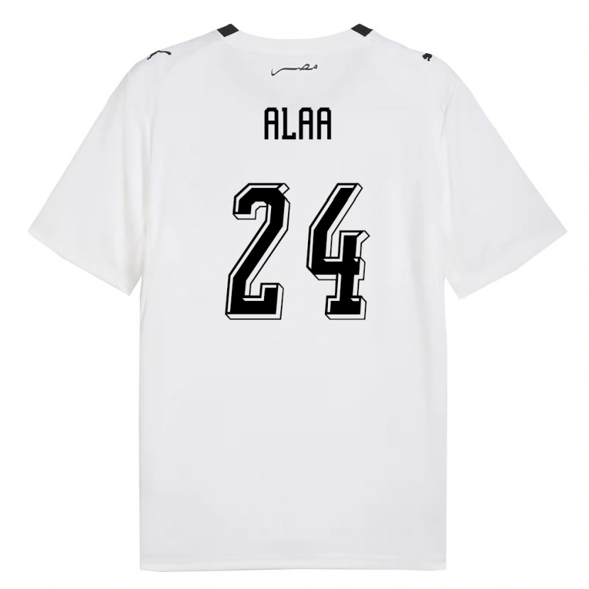 Danxen Pánské Egypt Tarek Alaa #24 Bílá Šedá Černá Daleko Hráčské Dresy 26-28 Dres