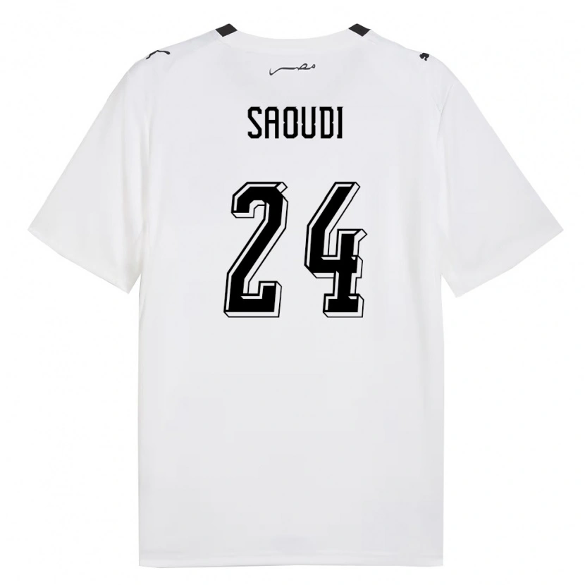 Danxen Pánské Egypt Ziad Saoudi #24 Bílá Šedá Černá Daleko Hráčské Dresy 26-28 Dres
