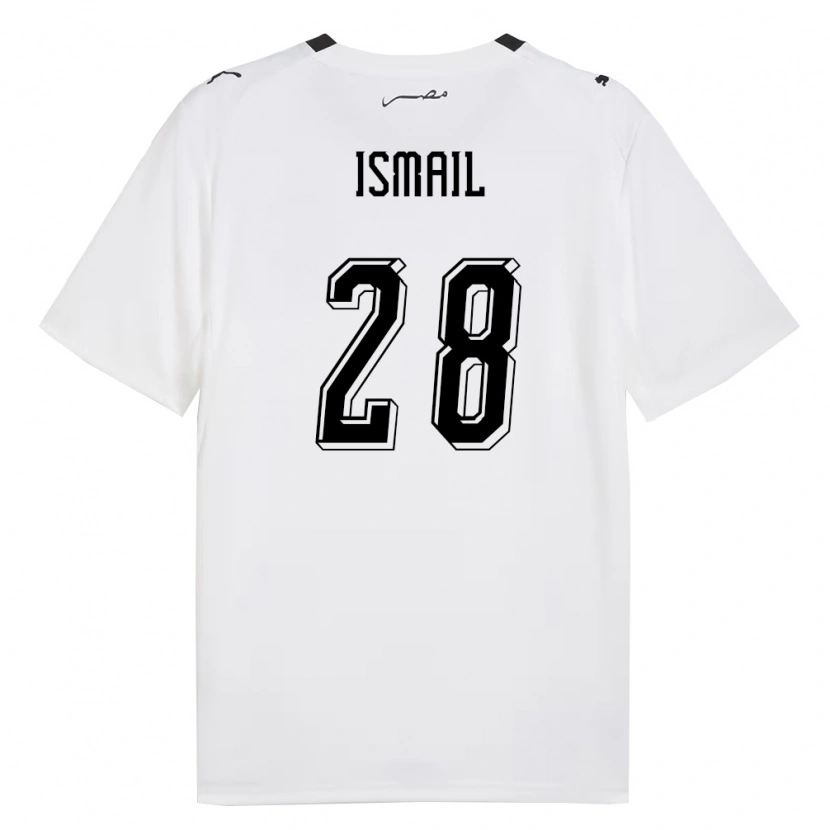 Danxen Pánské Egypt Mohamed Ismail #28 Bílá Šedá Černá Daleko Hráčské Dresy 26-28 Dres
