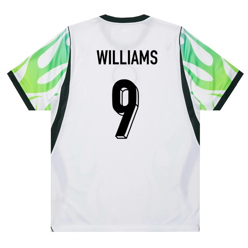 Danxen Pánské Nigérie Precious Williams #9 Bílá Zelená Daleko Hráčské Dresy 26-28 Dres