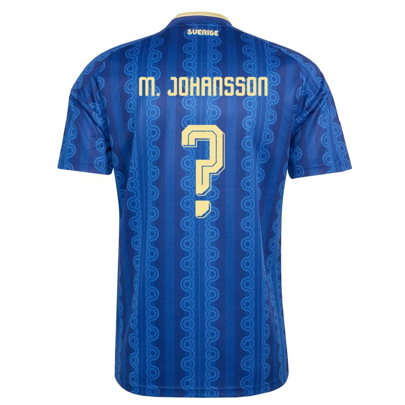 Danxen Pánské Švédsko Mijo Johansson #0 Modrá Námořnická Žlutá Daleko Hráčské Dresy 26-28 Dres