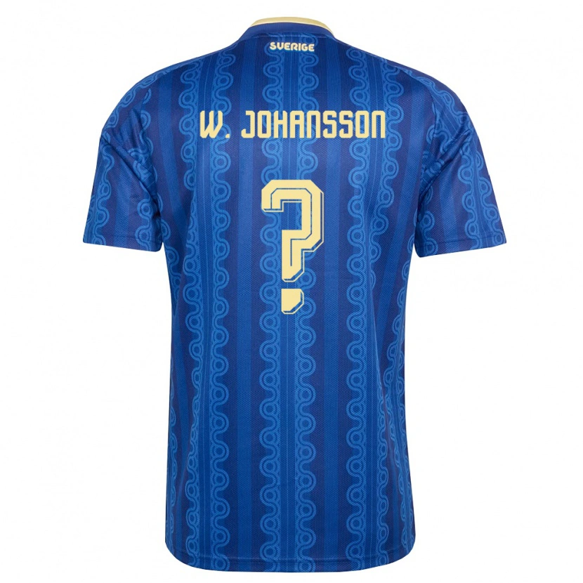 Danxen Pánské Švédsko William Johansson #0 Modrá Námořnická Žlutá Daleko Hráčské Dresy 26-28 Dres