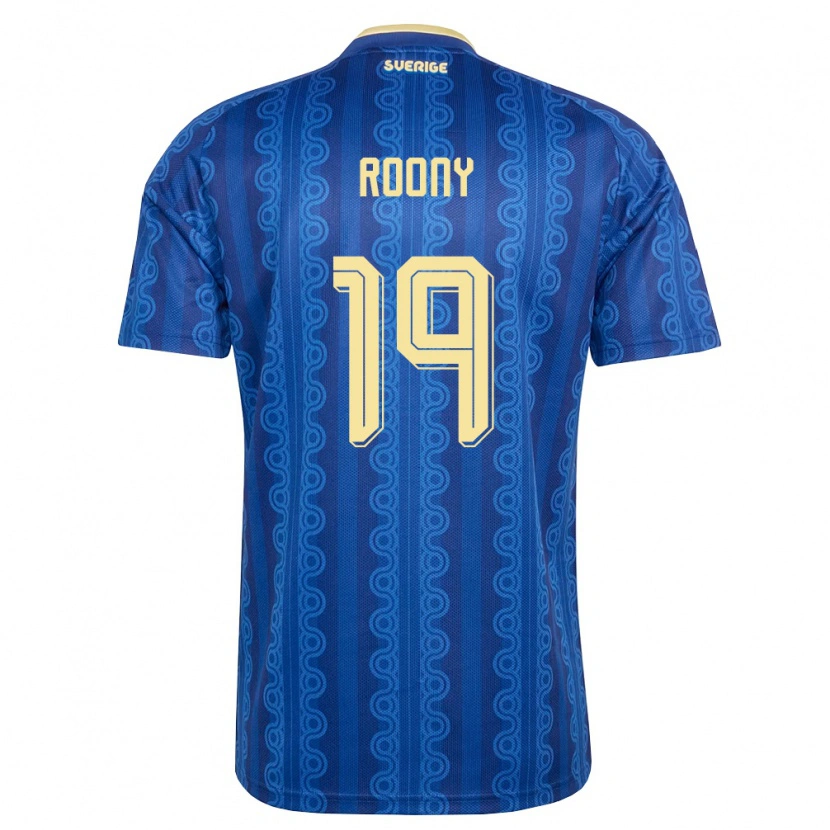 Danxen Pánské Švédsko Roony Bardghji #19 Modrá Námořnická Žlutá Daleko Hráčské Dresy 26-28 Dres