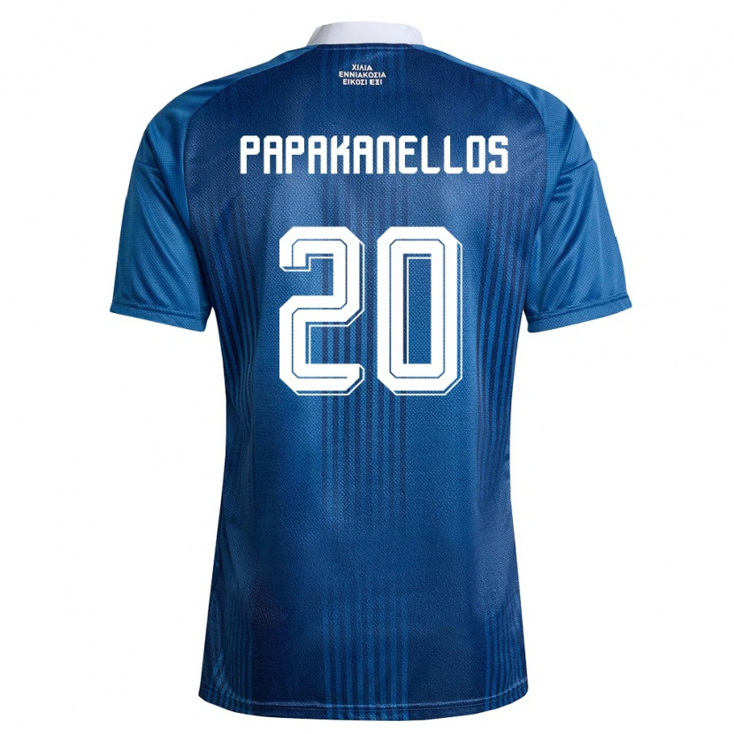 Danxen Pánské Řecko Antonis Papakanellos #20 Námořnická Modrá Bílá Daleko Hráčské Dresy 26-28 Dres