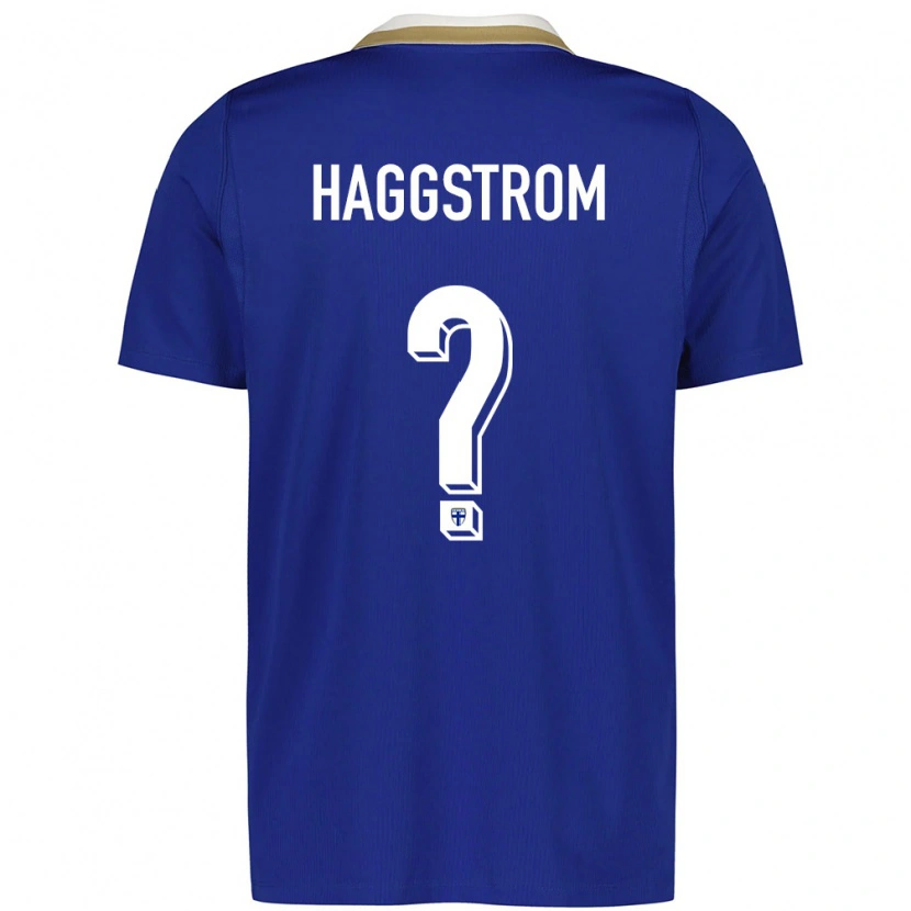 Danxen Pánské Finsko Oscar Häggström #0 Modrá Bílá Daleko Hráčské Dresy 26-28 Dres