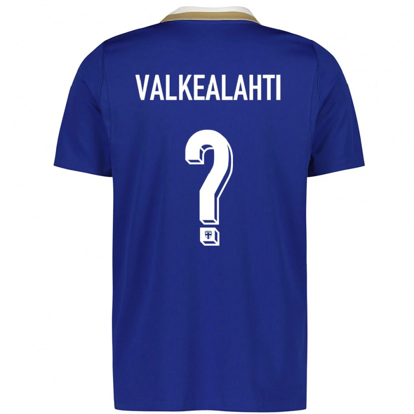 Danxen Pánské Finsko Viljami Valkealahti #0 Modrá Bílá Daleko Hráčské Dresy 26-28 Dres