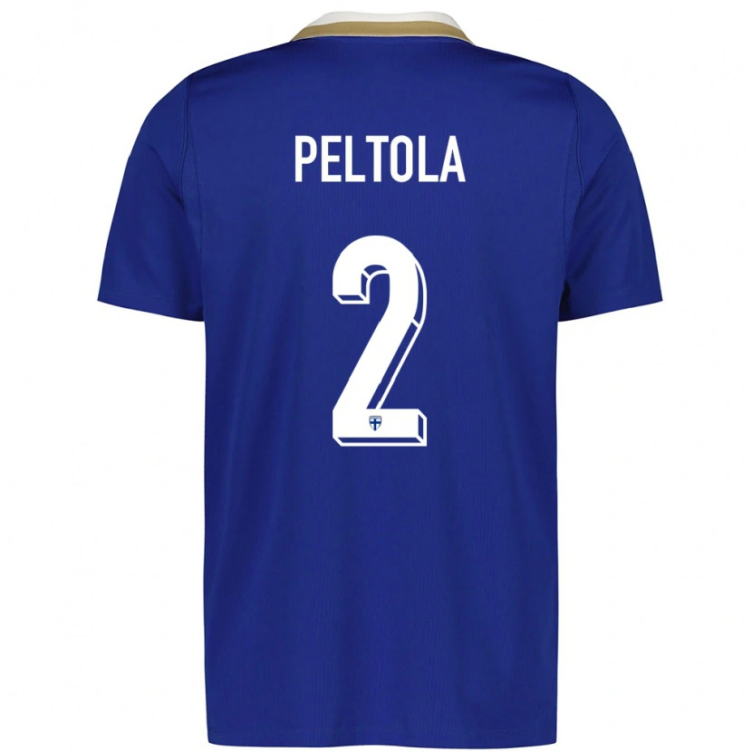Danxen Pánské Finsko Matti Peltola #2 Modrá Bílá Daleko Hráčské Dresy 26-28 Dres