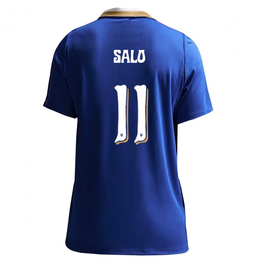 Danxen Pánské Finsko Samuel Salo #11 Modrá Bílá Daleko Hráčské Dresy 26-28 Dres