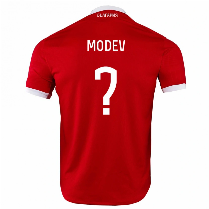 Danxen Pánské Bulharsko Rosen Modev #0 Červená Bílá Daleko Hráčské Dresy 26-28 Dres