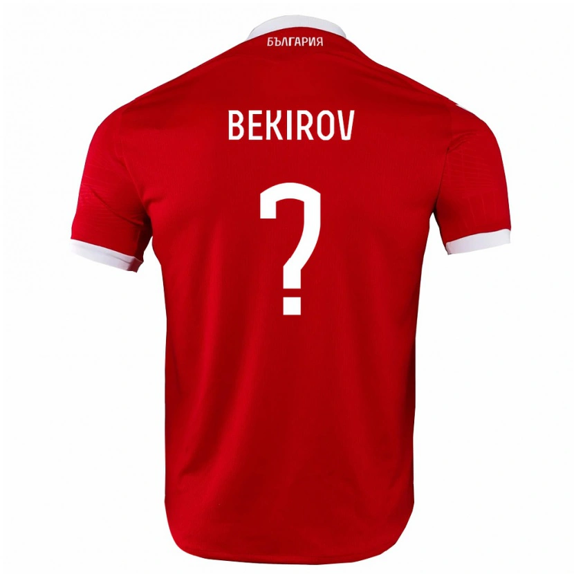 Danxen Pánské Bulharsko Umut Bekirov #0 Červená Bílá Daleko Hráčské Dresy 26-28 Dres