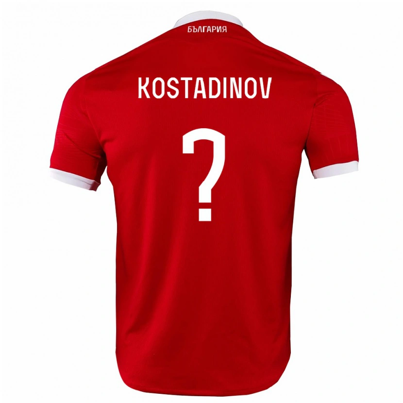 Danxen Pánské Bulharsko Kiril Kostadinov #0 Červená Bílá Daleko Hráčské Dresy 26-28 Dres