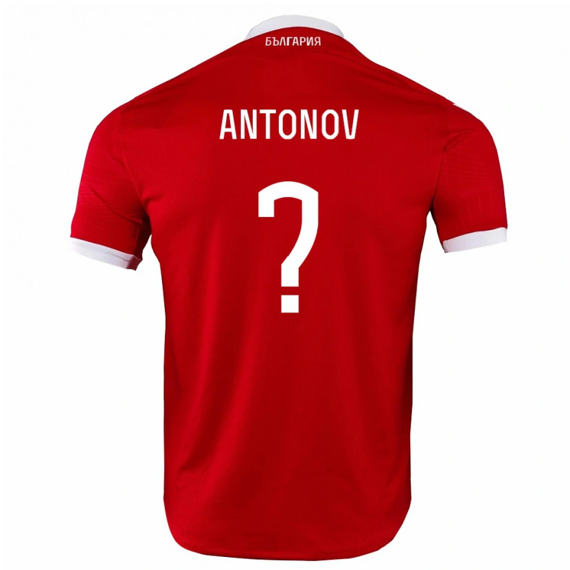 Danxen Pánské Bulharsko Ilia Antonov #0 Červená Bílá Daleko Hráčské Dresy 26-28 Dres