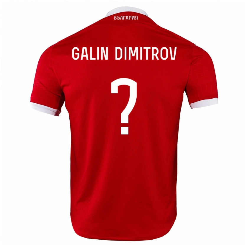 Danxen Pánské Bulharsko Galin Dimitrov #0 Červená Bílá Daleko Hráčské Dresy 26-28 Dres