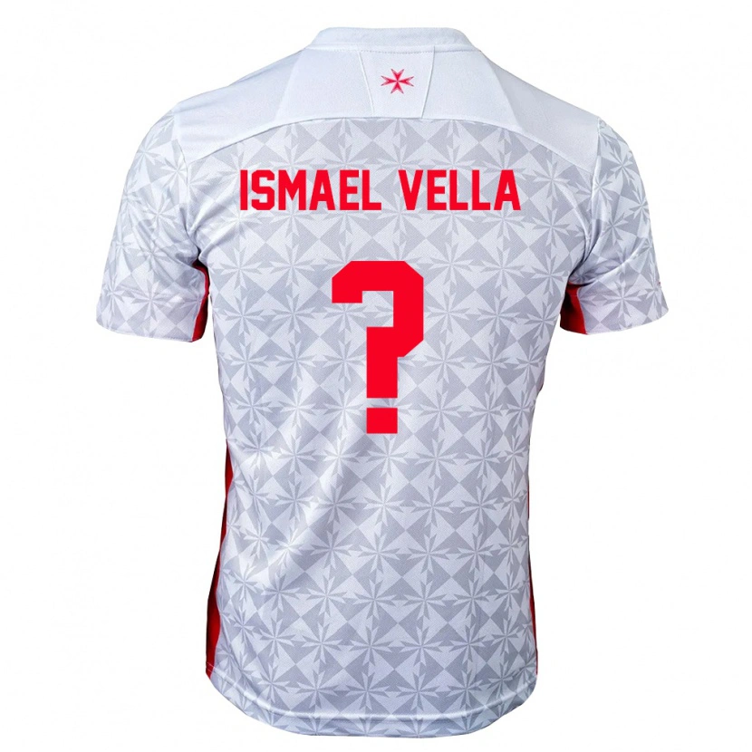 Danxen Pánské Malta Ismael Vella #0 Šedá Bílá Červená Daleko Hráčské Dresy 26-28 Dres