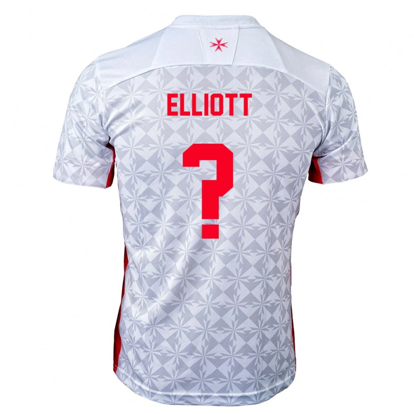 Danxen Pánské Malta Gunner Elliott #0 Šedá Bílá Červená Daleko Hráčské Dresy 26-28 Dres