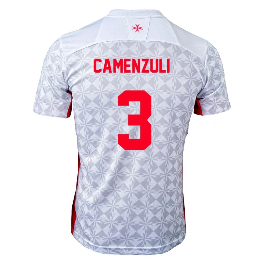 Danxen Pánské Malta Ryan Camenzuli #3 Šedá Bílá Červená Daleko Hráčské Dresy 26-28 Dres