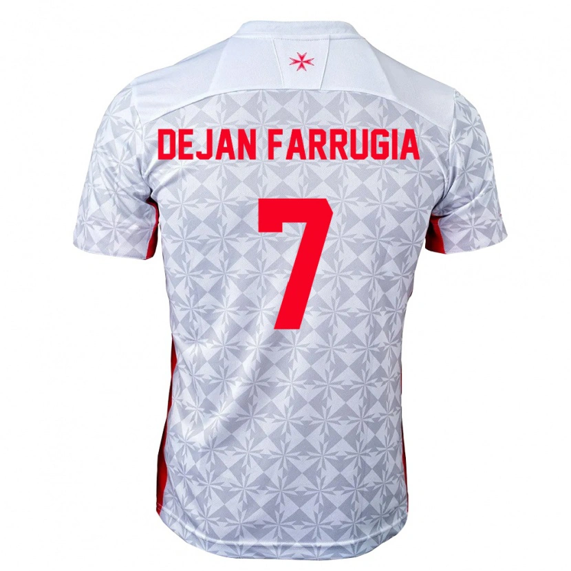 Danxen Pánské Malta Dejan Farrugia #7 Šedá Bílá Červená Daleko Hráčské Dresy 26-28 Dres