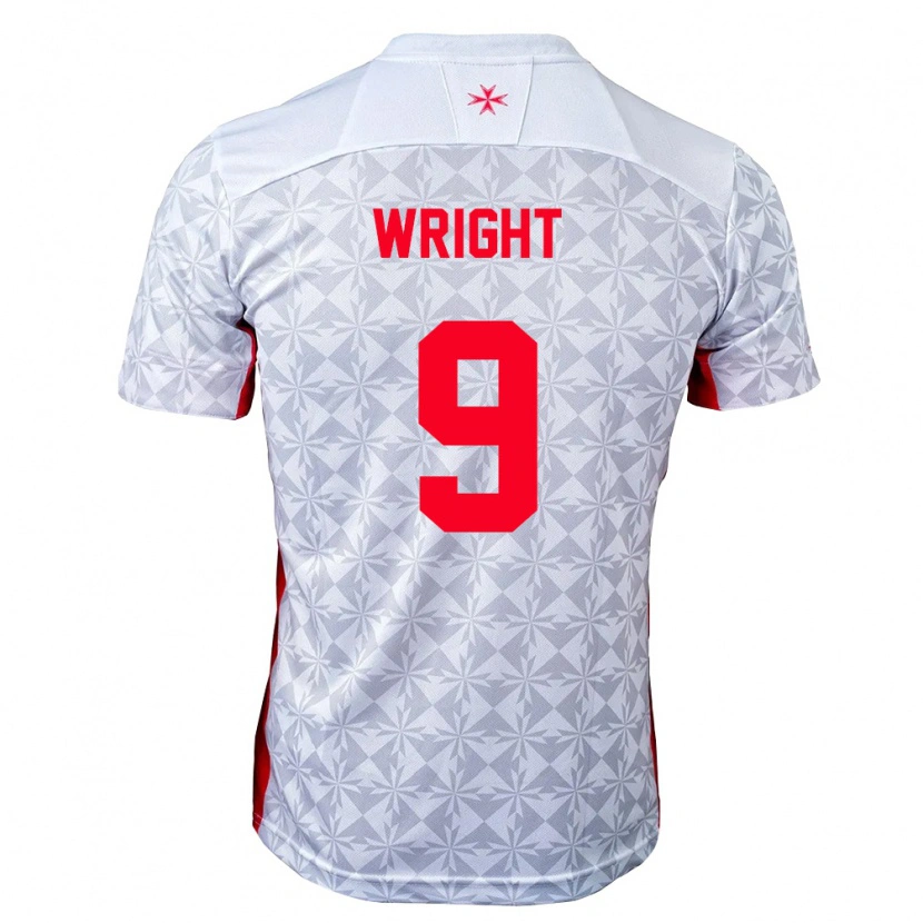 Danxen Pánské Malta Lukas Wright #9 Šedá Bílá Červená Daleko Hráčské Dresy 26-28 Dres