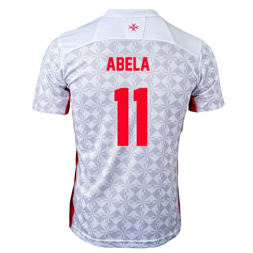 Danxen Pánské Malta Lyon Abela #11 Šedá Bílá Červená Daleko Hráčské Dresy 26-28 Dres