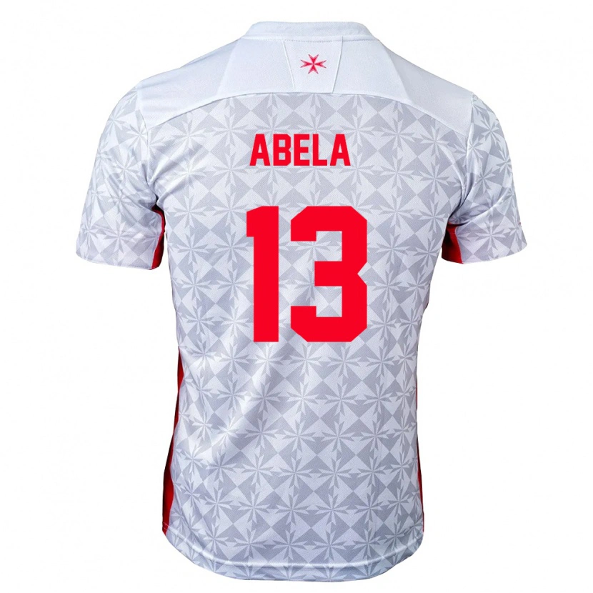 Danxen Pánské Malta Deacon Abela #13 Šedá Bílá Červená Daleko Hráčské Dresy 26-28 Dres
