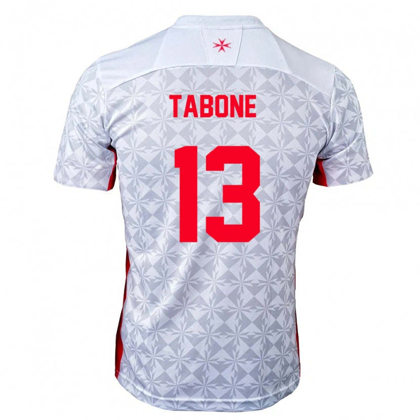 Danxen Pánské Malta Jayden Tabone #13 Šedá Bílá Červená Daleko Hráčské Dresy 26-28 Dres