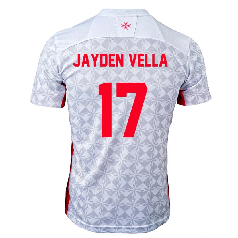 Danxen Pánské Malta Jayden Vella #17 Šedá Bílá Červená Daleko Hráčské Dresy 26-28 Dres