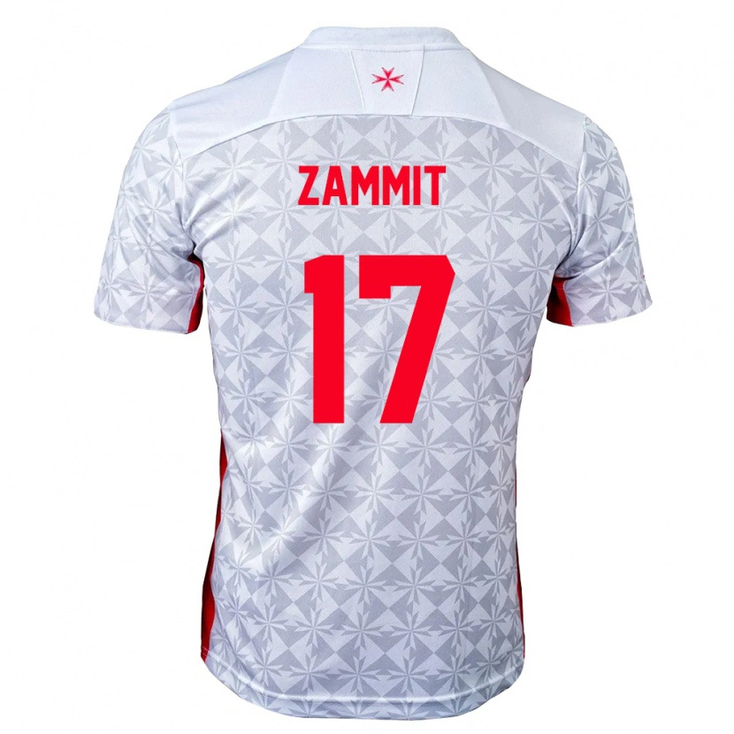 Danxen Pánské Malta Andrea Zammit #17 Šedá Bílá Červená Daleko Hráčské Dresy 26-28 Dres
