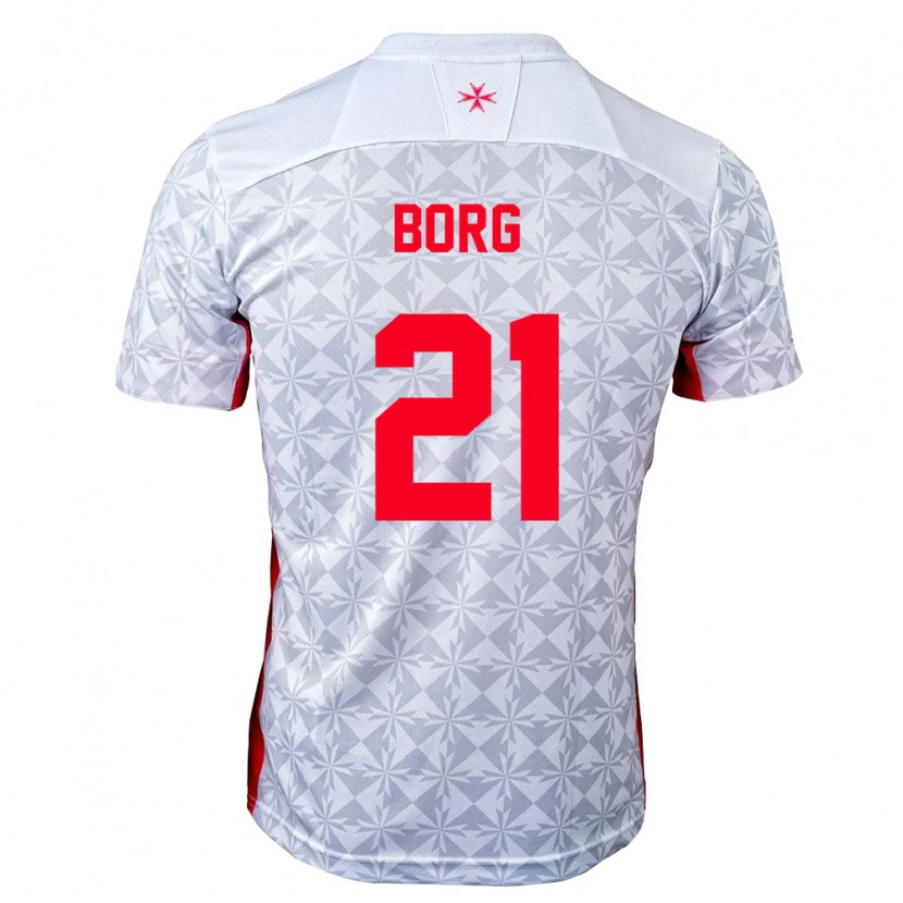 Danxen Pánské Malta Jean Borg #21 Šedá Bílá Červená Daleko Hráčské Dresy 26-28 Dres