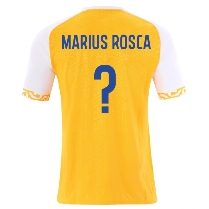 Danxen Pánské Moldavsko Marius Rosca #0 Žlutá Bílá Daleko Hráčské Dresy 26-28 Dres