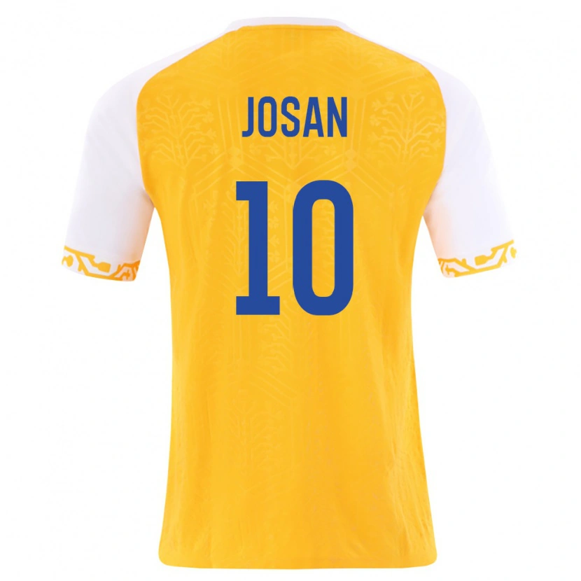 Danxen Pánské Moldavsko Nichita Josan #10 Žlutá Bílá Daleko Hráčské Dresy 26-28 Dres
