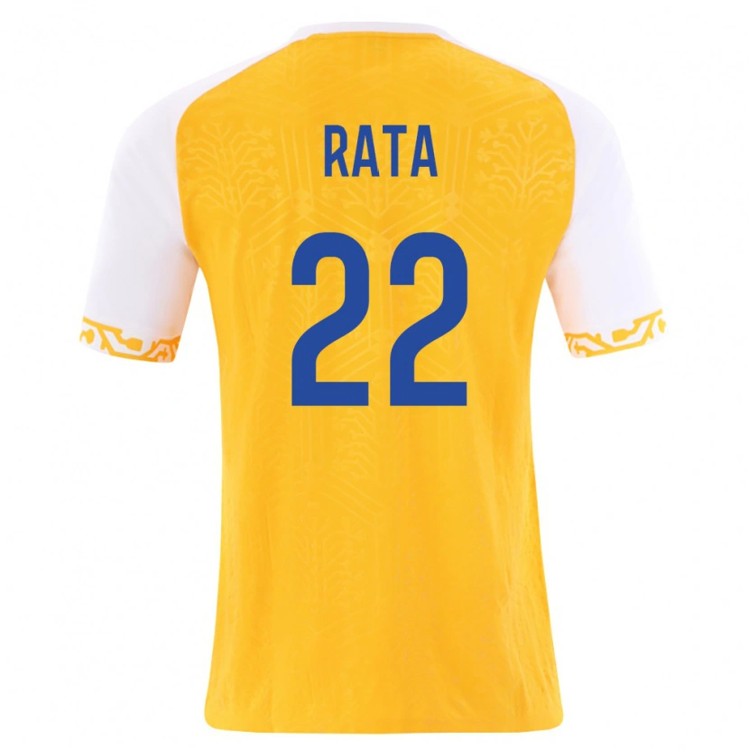 Danxen Pánské Moldavsko Vadim Rață #22 Žlutá Bílá Daleko Hráčské Dresy 26-28 Dres