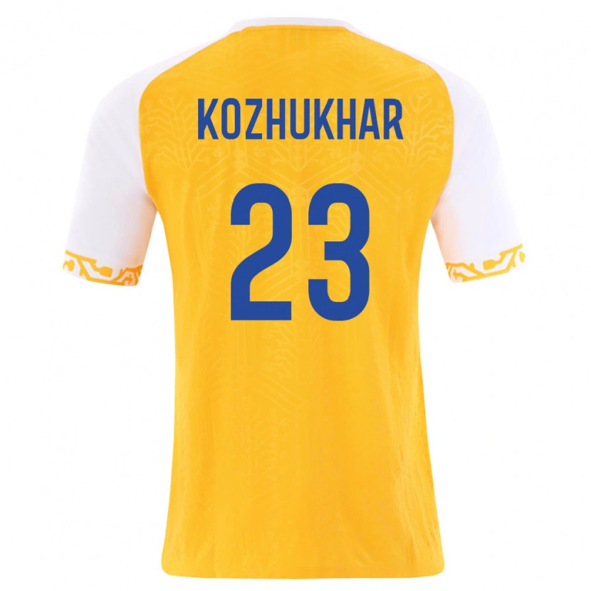 Danxen Pánské Moldavsko Andriy Kozhukhar #23 Žlutá Bílá Daleko Hráčské Dresy 26-28 Dres