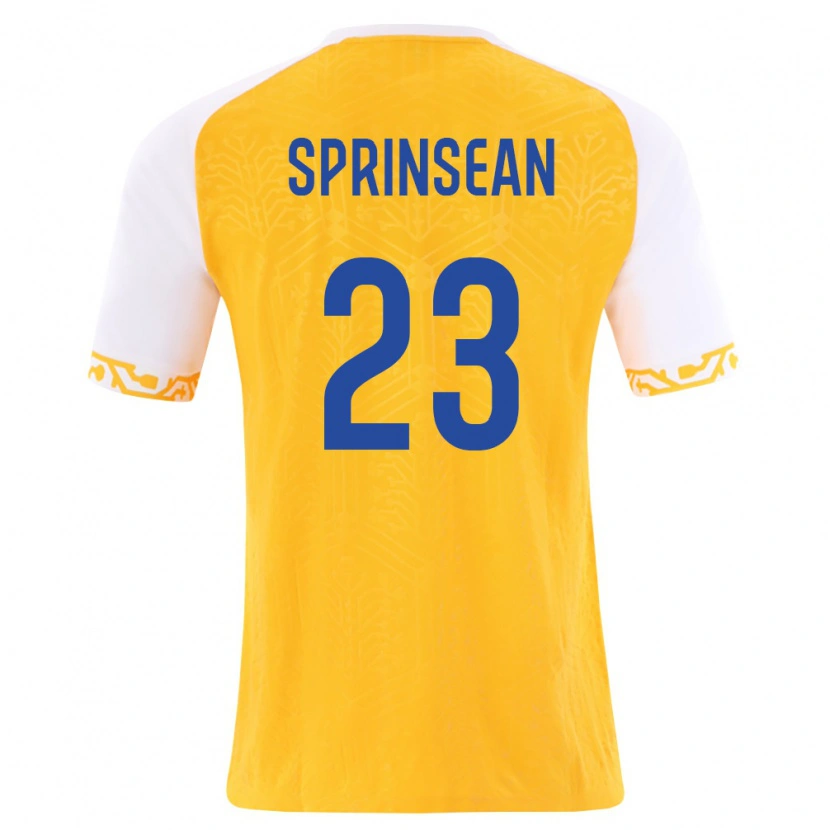 Danxen Pánské Moldavsko Artur Sprinsean #23 Žlutá Bílá Daleko Hráčské Dresy 26-28 Dres