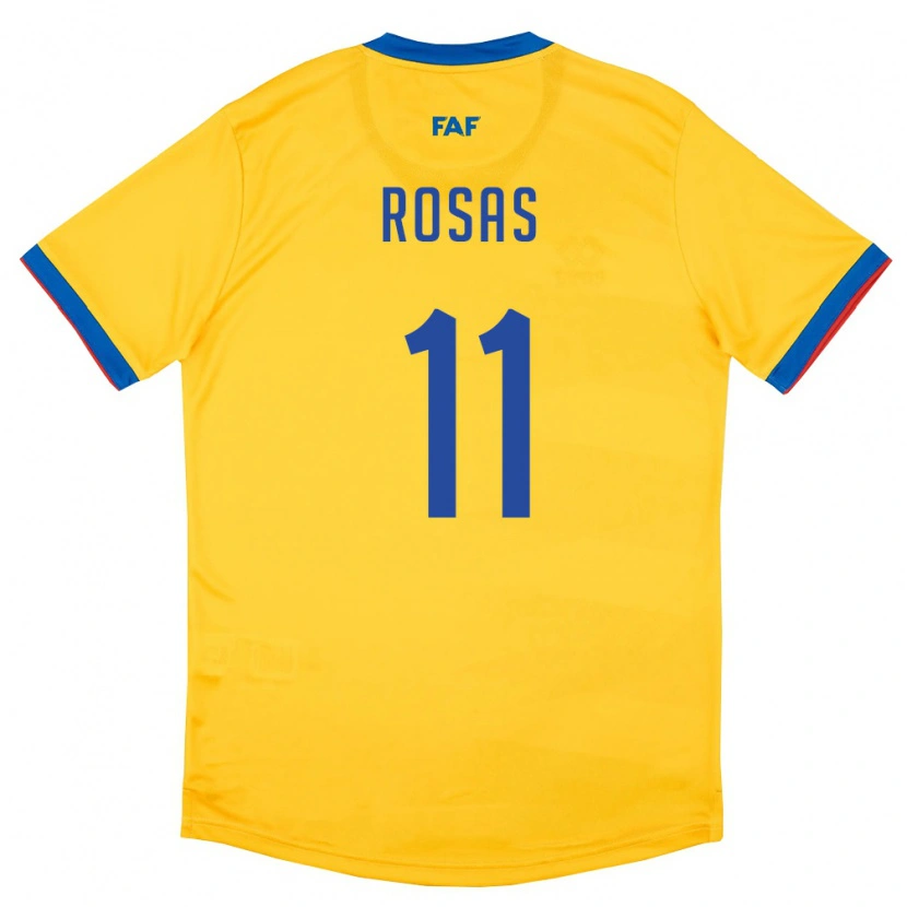Danxen Pánské Andorra Berto Rosas #11 Žlutá Modrá Červená Daleko Hráčské Dresy 26-28 Dres