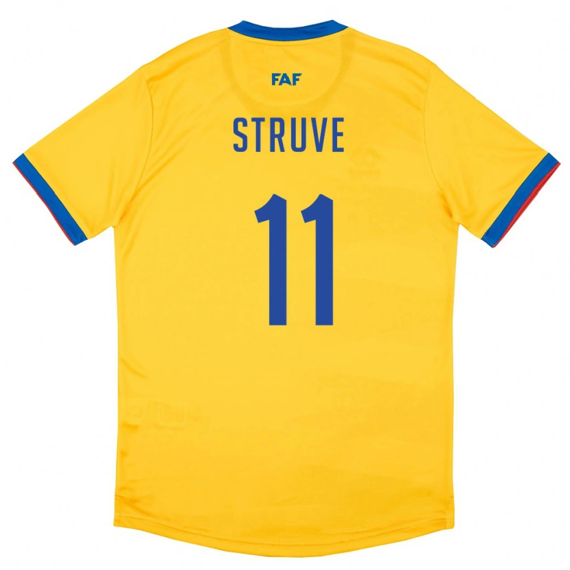 Danxen Pánské Andorra Biel Struve #11 Žlutá Modrá Červená Daleko Hráčské Dresy 26-28 Dres
