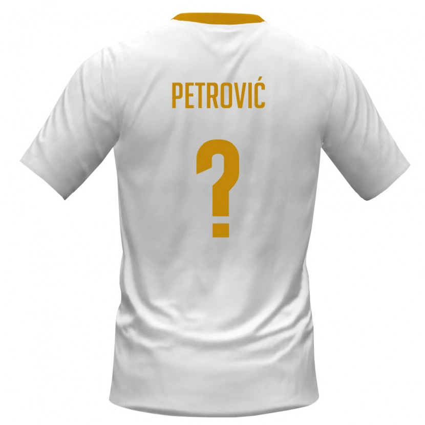 Danxen Pánské Černá Hora Jovan Petrović #0 Bílá Červená Žlutá Daleko Hráčské Dresy 26-28 Dres