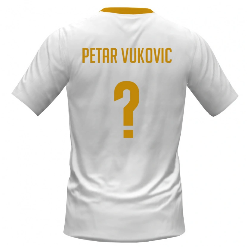 Danxen Pánské Černá Hora Petar Vukovic #0 Bílá Červená Žlutá Daleko Hráčské Dresy 26-28 Dres