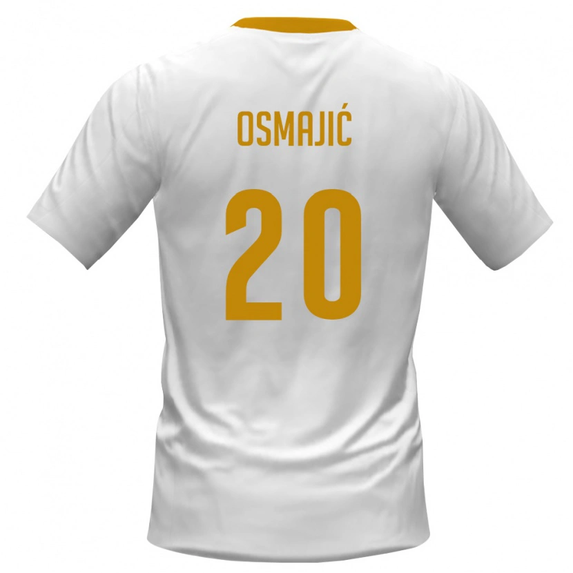 Danxen Pánské Černá Hora Milutin Osmajic #20 Bílá Červená Žlutá Daleko Hráčské Dresy 26-28 Dres
