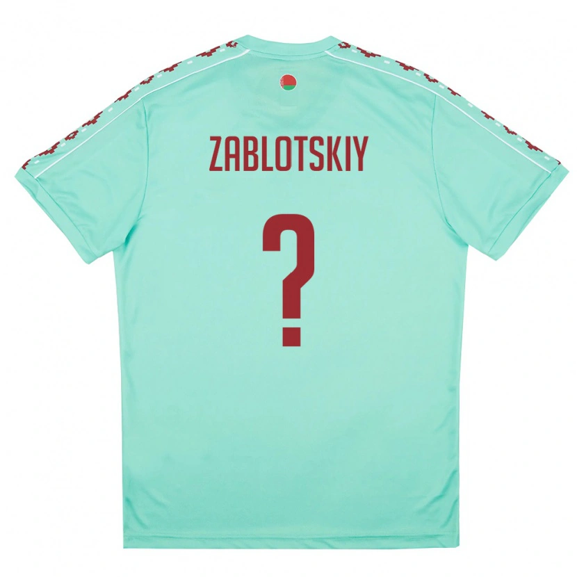 Danxen Pánské Bělorusko Artur Zablotskiy #0 Světle Zelená Vínová Daleko Hráčské Dresy 26-28 Dres