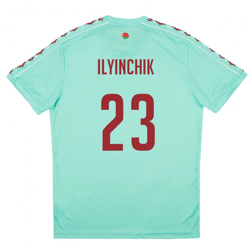 Danxen Pánské Bělorusko Daniil Ilyinchik #23 Světle Zelená Vínová Daleko Hráčské Dresy 26-28 Dres