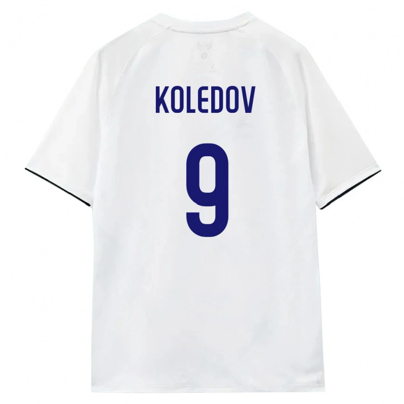 Danxen Pánské Rusko Aleksandr Koledov #9 Bílá Hnědá Černá Daleko Hráčské Dresy 26-28 Dres
