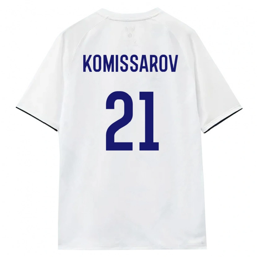 Danxen Pánské Rusko Timofey Komissarov #21 Bílá Hnědá Černá Daleko Hráčské Dresy 26-28 Dres