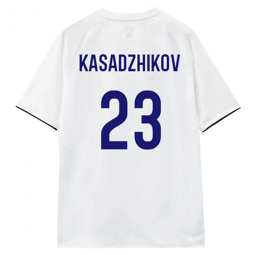 Danxen Pánské Rusko Andrey Kasadzhikov #23 Bílá Hnědá Černá Daleko Hráčské Dresy 26-28 Dres