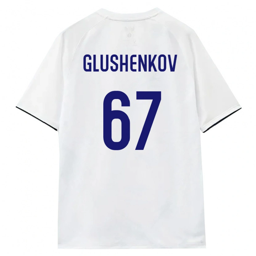 Danxen Pánské Rusko Maksim Glushenkov #67 Bílá Hnědá Černá Daleko Hráčské Dresy 26-28 Dres