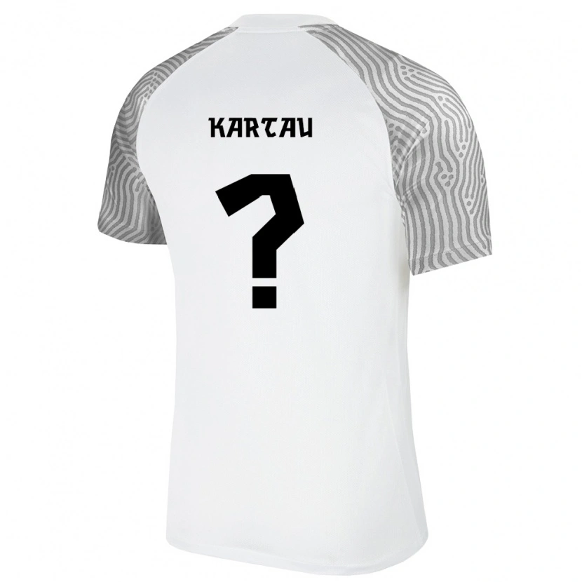 Danxen Pánské Estonsko Imre Kartau #0 Bílá Šedá Daleko Hráčské Dresy 26-28 Dres