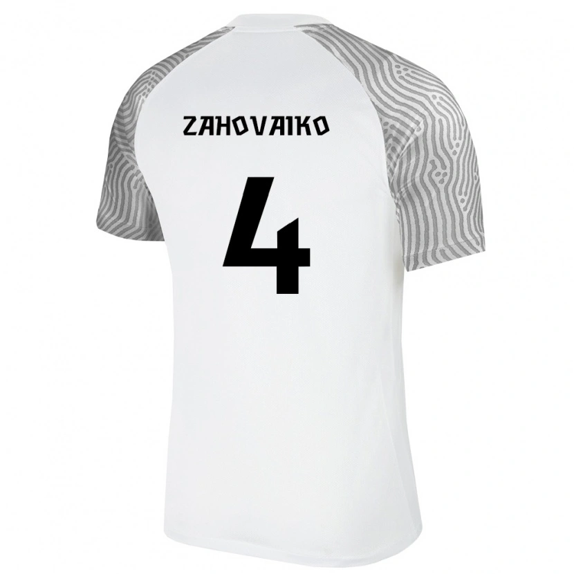 Danxen Pánské Estonsko Tristan Zahovaiko #4 Bílá Šedá Daleko Hráčské Dresy 26-28 Dres