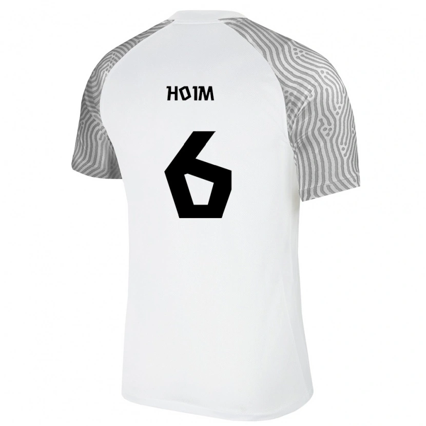 Danxen Pánské Estonsko Oskar Hoim #6 Bílá Šedá Daleko Hráčské Dresy 26-28 Dres
