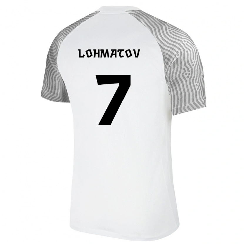 Danxen Pánské Estonsko Aleksandr Lohmatov #7 Bílá Šedá Daleko Hráčské Dresy 26-28 Dres